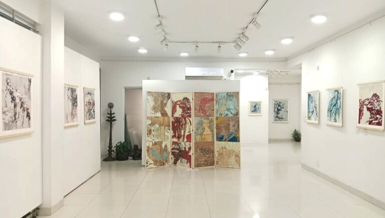 Naeem’s solo features experimental woodcut prints